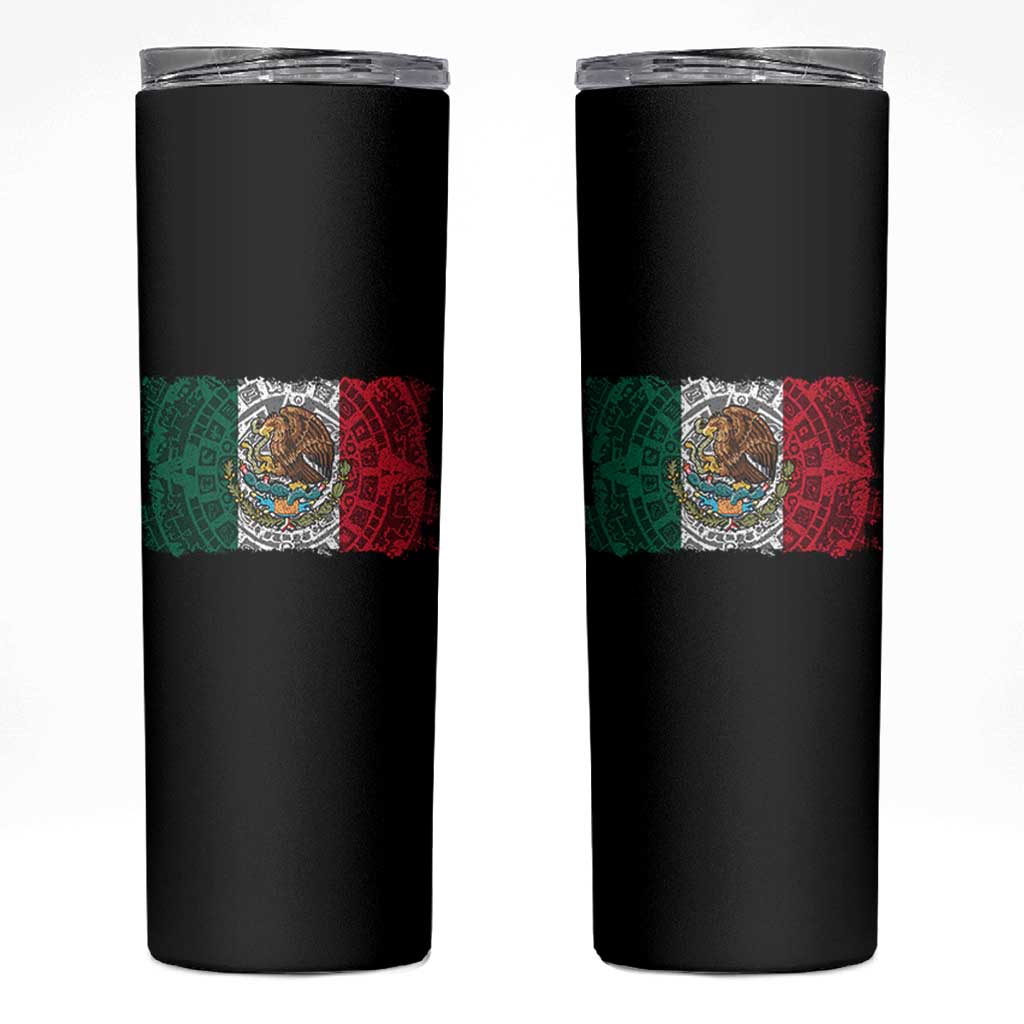 Eagle Mexican Flag Skinny Tumbler Aztecs Mexico Heritage Roots - Wonder Print Shop