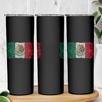 Eagle Mexican Flag Skinny Tumbler Aztecs Mexico Heritage Roots - Wonder Print Shop