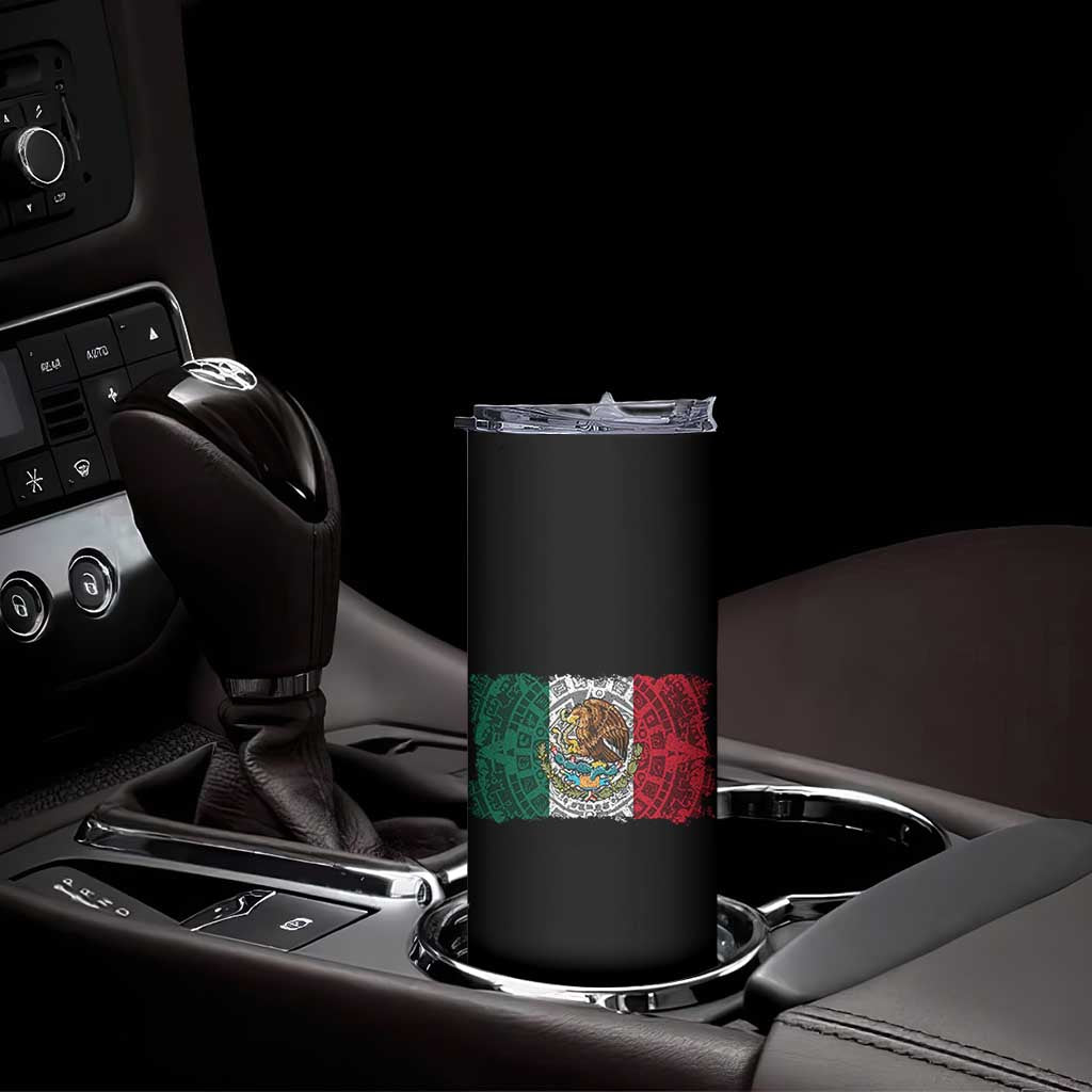 Eagle Mexican Flag Skinny Tumbler Aztecs Mexico Heritage Roots - Wonder Print Shop