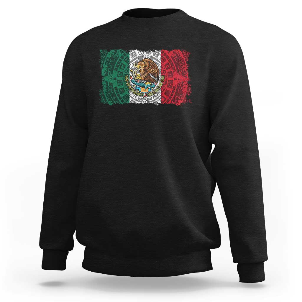 Eagle Mexican Flag Sweatshirt Aztecs Mexico Heritage Roots - Wonder Print Shop