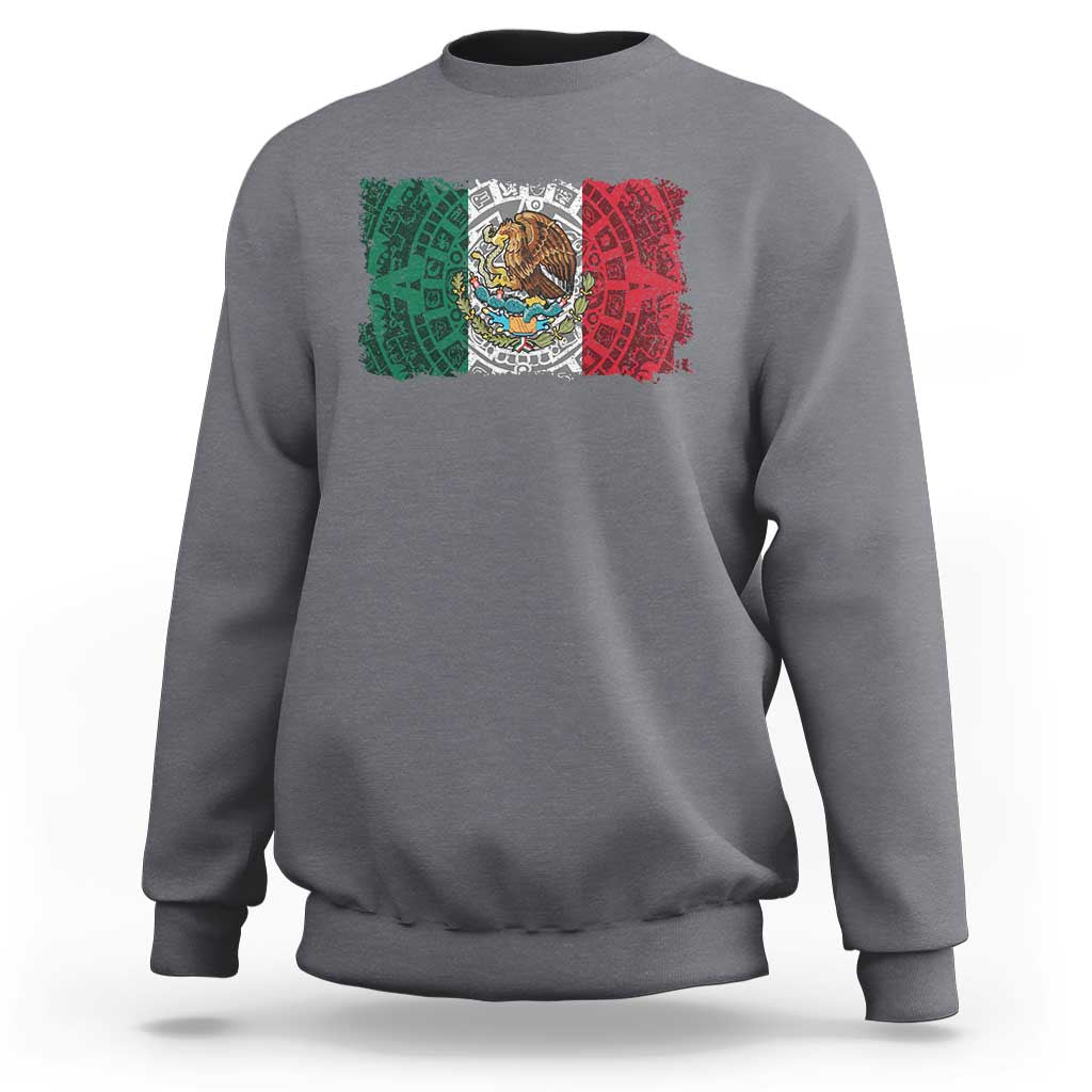 Eagle Mexican Flag Sweatshirt Aztecs Mexico Heritage Roots - Wonder Print Shop