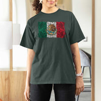 Eagle Mexican Flag T Shirt For Women Aztecs Mexico Heritage Roots - Wonder Print Shop