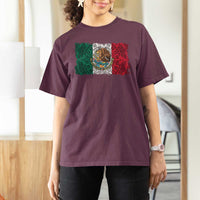 Eagle Mexican Flag T Shirt For Women Aztecs Mexico Heritage Roots - Wonder Print Shop