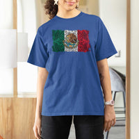 Eagle Mexican Flag T Shirt For Women Aztecs Mexico Heritage Roots - Wonder Print Shop