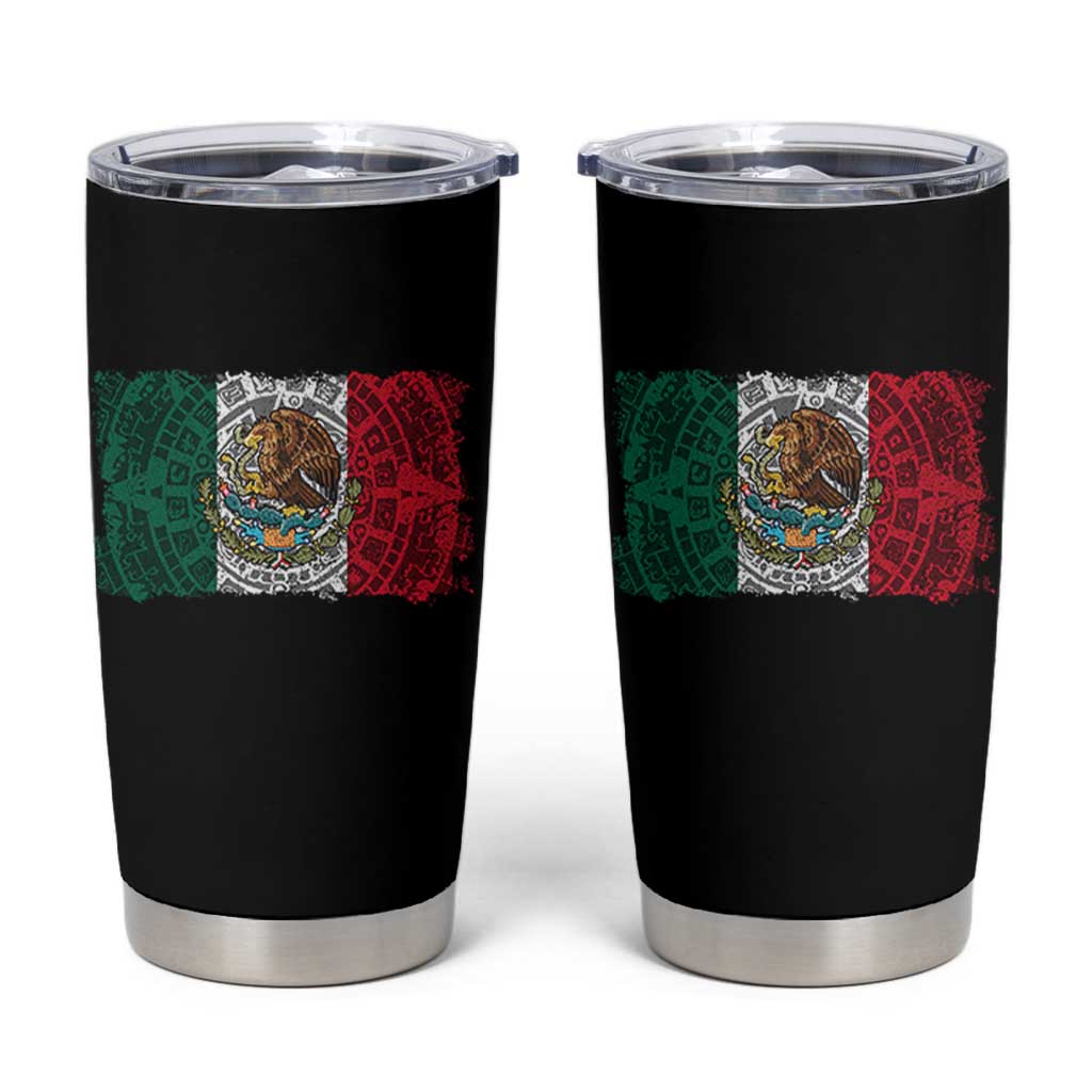 Eagle Mexican Flag Tumbler Cup Aztecs Mexico Heritage Roots - Wonder Print Shop