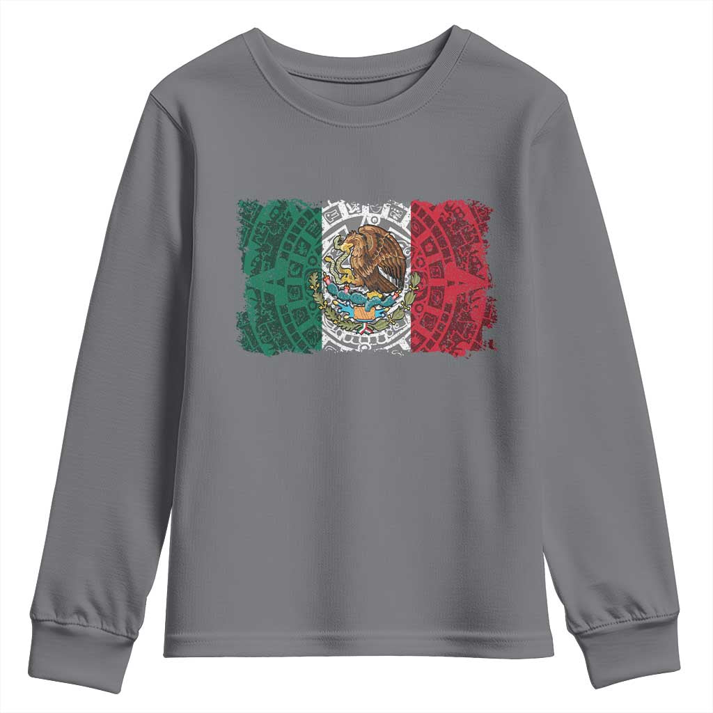 Eagle Mexican Flag Youth Sweatshirt Aztecs Mexico Heritage Roots - Wonder Print Shop