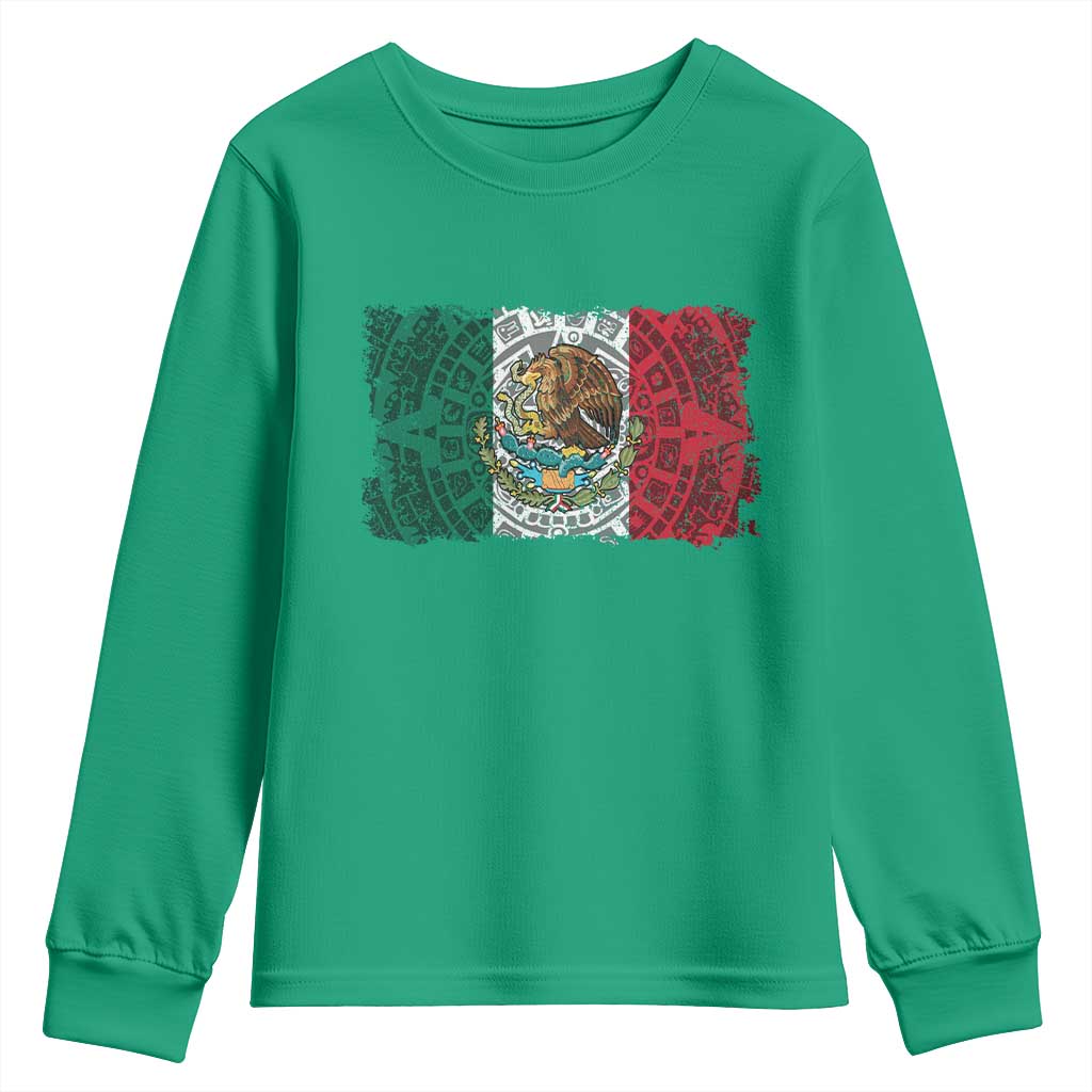Eagle Mexican Flag Youth Sweatshirt Aztecs Mexico Heritage Roots - Wonder Print Shop