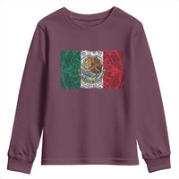 Eagle Mexican Flag Youth Sweatshirt Aztecs Mexico Heritage Roots - Wonder Print Shop