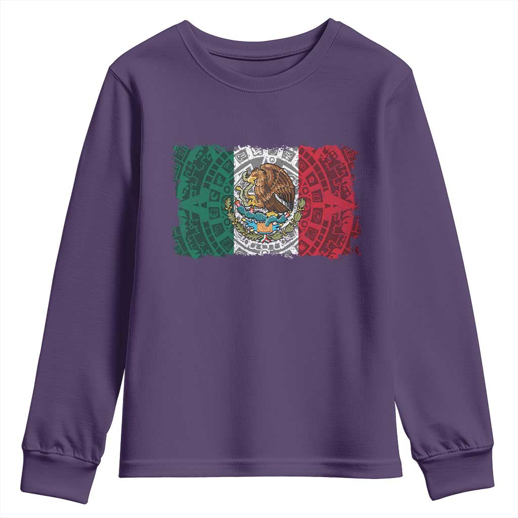 Eagle Mexican Flag Youth Sweatshirt Aztecs Mexico Heritage Roots - Wonder Print Shop