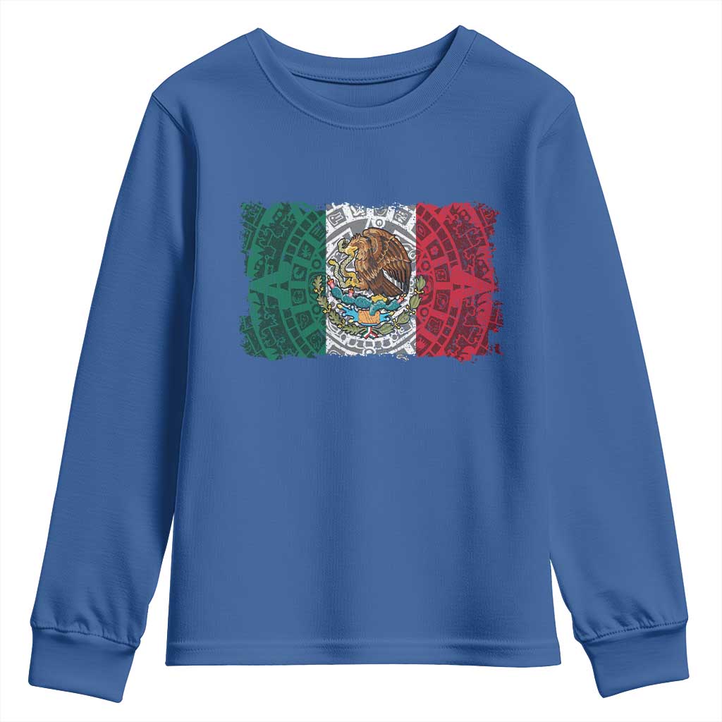Eagle Mexican Flag Youth Sweatshirt Aztecs Mexico Heritage Roots - Wonder Print Shop
