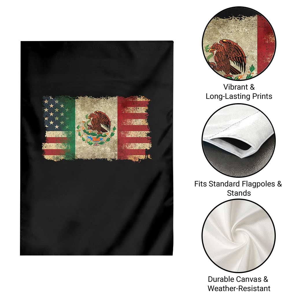American Mexican Flag Garden Flag Mexico Heritage Mexican Roots - Wonder Print Shop