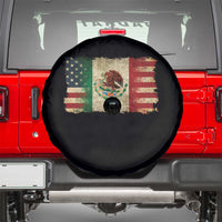 American Mexican Flag Spare Tire Cover Mexico Heritage Mexican Roots - Wonder Print Shop