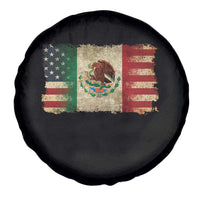 American Mexican Flag Spare Tire Cover Mexico Heritage Mexican Roots - Wonder Print Shop