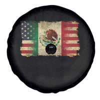 American Mexican Flag Spare Tire Cover Mexico Heritage Mexican Roots - Wonder Print Shop