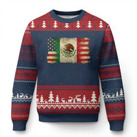 American Mexican Flag Ugly Christmas Sweater Mexico Heritage Mexican Roots - Wonder Print Shop