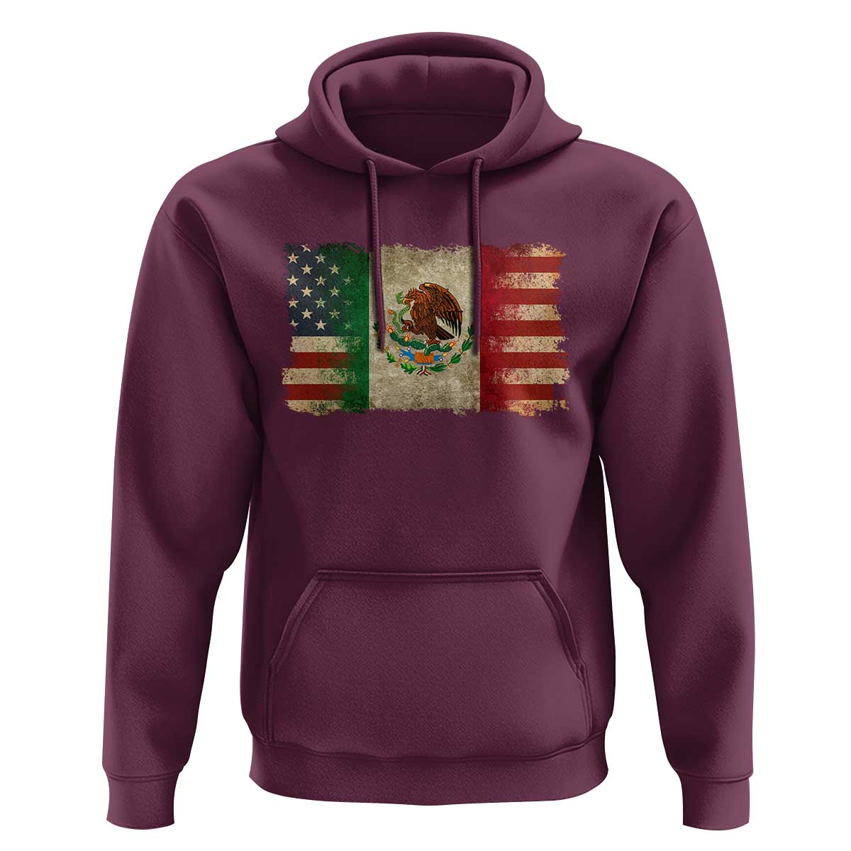 American Mexican Flag Hoodie Mexico Heritage Mexican Roots - Wonder Print Shop