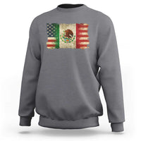 American Mexican Flag Sweatshirt Mexico Heritage Mexican Roots - Wonder Print Shop