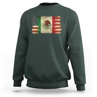 American Mexican Flag Sweatshirt Mexico Heritage Mexican Roots - Wonder Print Shop