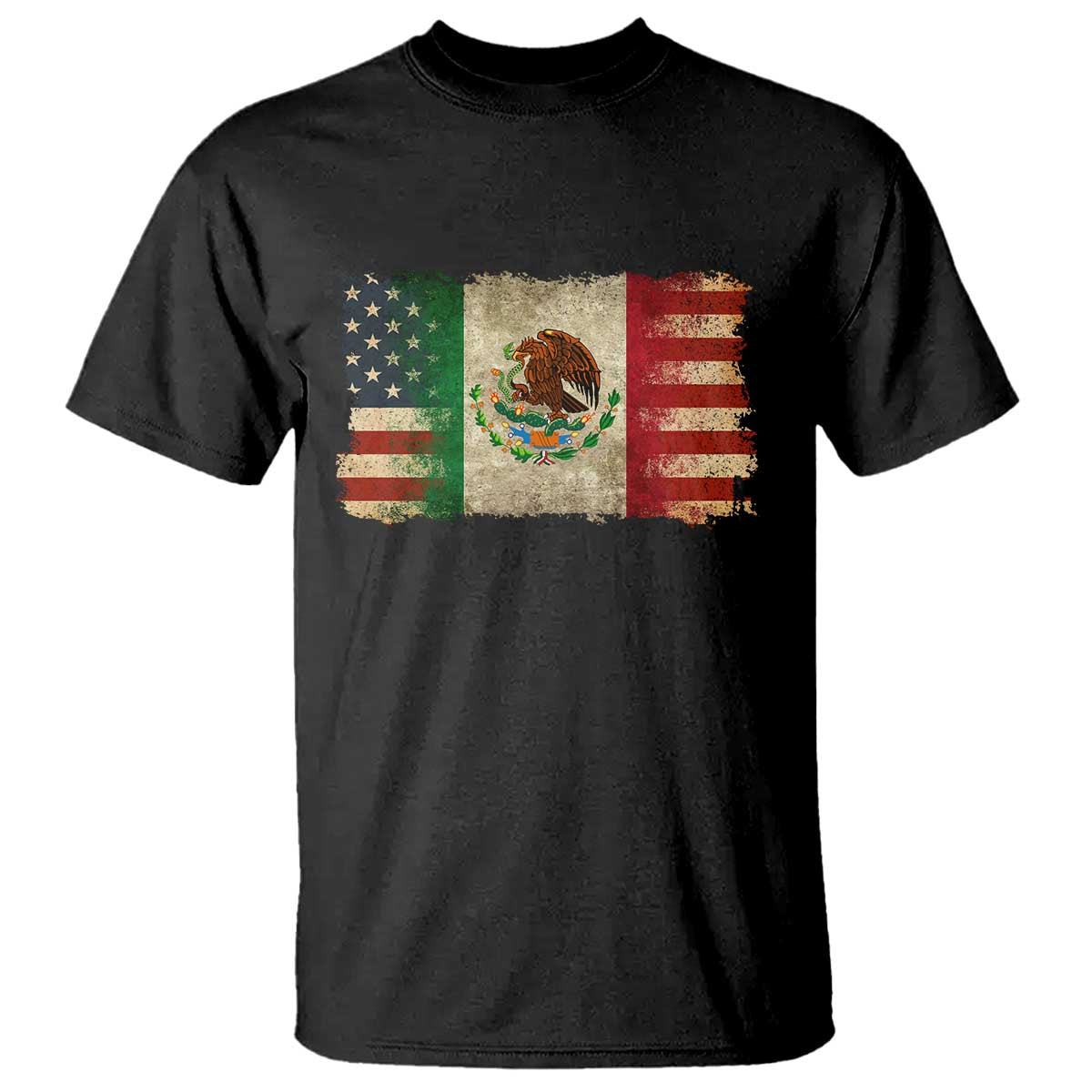 American Mexican Flag T Shirt Mexico Heritage Mexican Roots - Wonder Print Shop