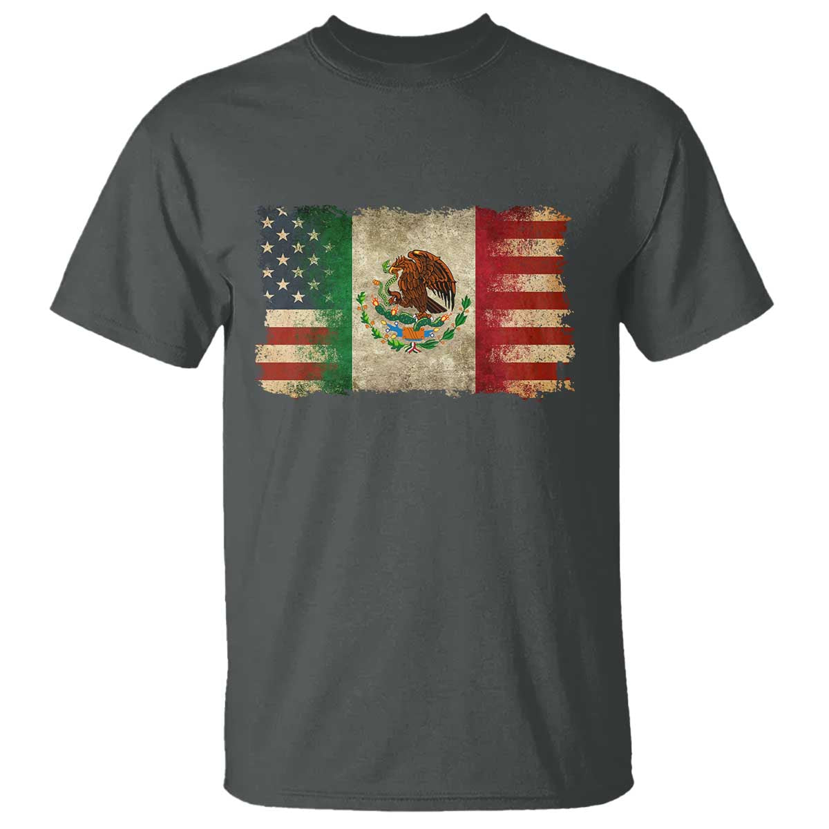 American Mexican Flag T Shirt Mexico Heritage Mexican Roots - Wonder Print Shop