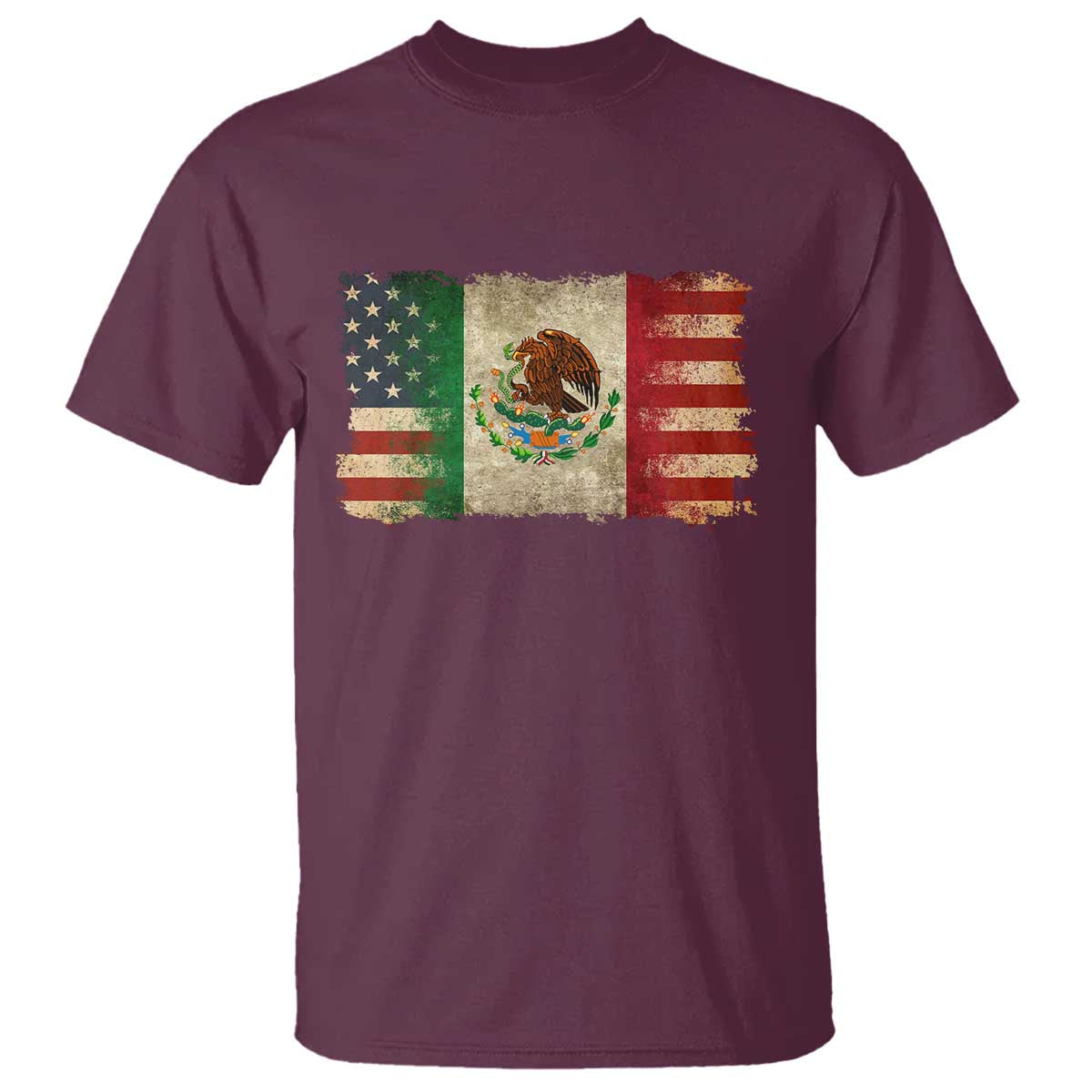 American Mexican Flag T Shirt Mexico Heritage Mexican Roots - Wonder Print Shop