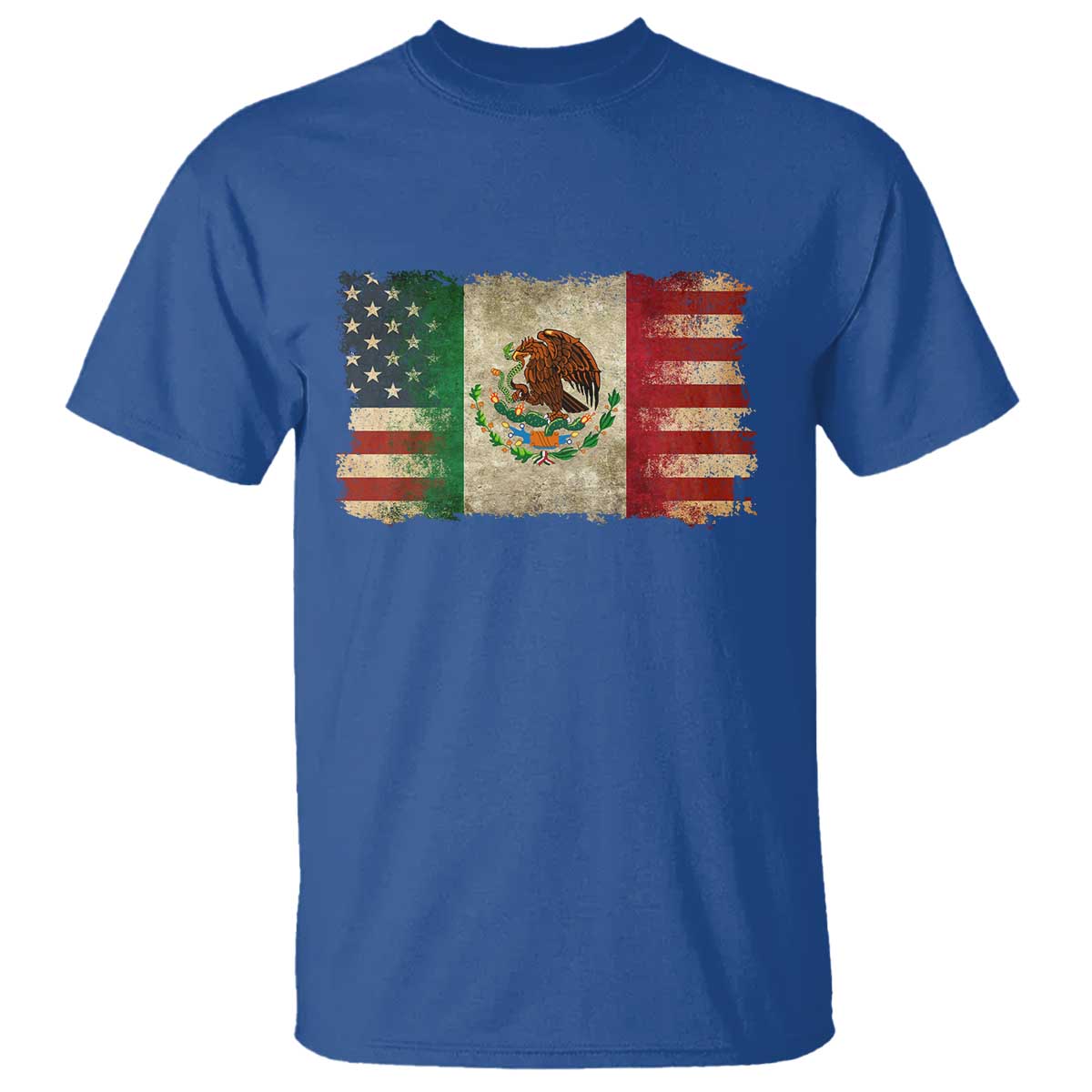 American Mexican Flag T Shirt Mexico Heritage Mexican Roots - Wonder Print Shop