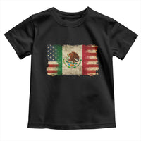 American Mexican Flag Toddler T Shirt Mexico Heritage Mexican Roots - Wonder Print Shop