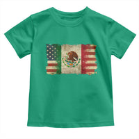 American Mexican Flag Toddler T Shirt Mexico Heritage Mexican Roots - Wonder Print Shop