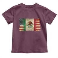 American Mexican Flag Toddler T Shirt Mexico Heritage Mexican Roots - Wonder Print Shop