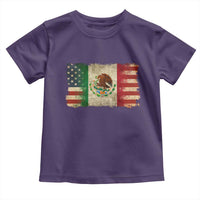 American Mexican Flag Toddler T Shirt Mexico Heritage Mexican Roots - Wonder Print Shop