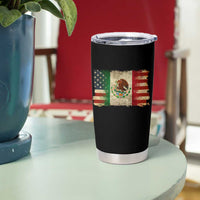American Mexican Flag Tumbler Cup Mexico Heritage Mexican Roots - Wonder Print Shop