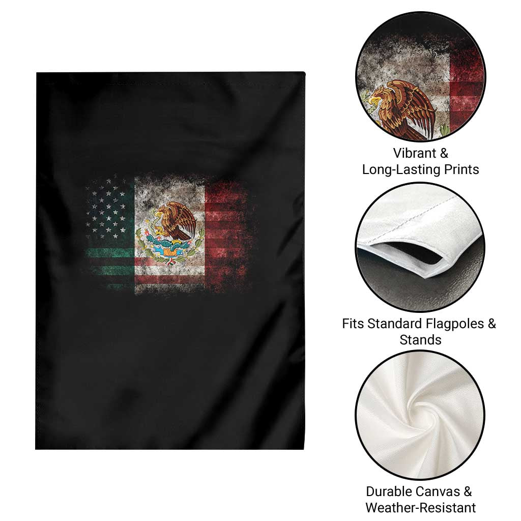 Vintage Mexican Flag Garden Flag Eagle Mexico Heritage Mexican Roots - Wonder Print Shop