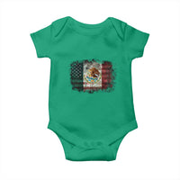 Vintage Mexican Flag Baby Onesie Eagle Mexico Heritage Mexican Roots - Wonder Print Shop