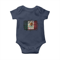 Vintage Mexican Flag Baby Onesie Eagle Mexico Heritage Mexican Roots - Wonder Print Shop