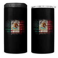 Vintage Mexican Flag 4 in 1 Can Cooler Tumbler Eagle Mexico Heritage Mexican Roots - Wonder Print Shop