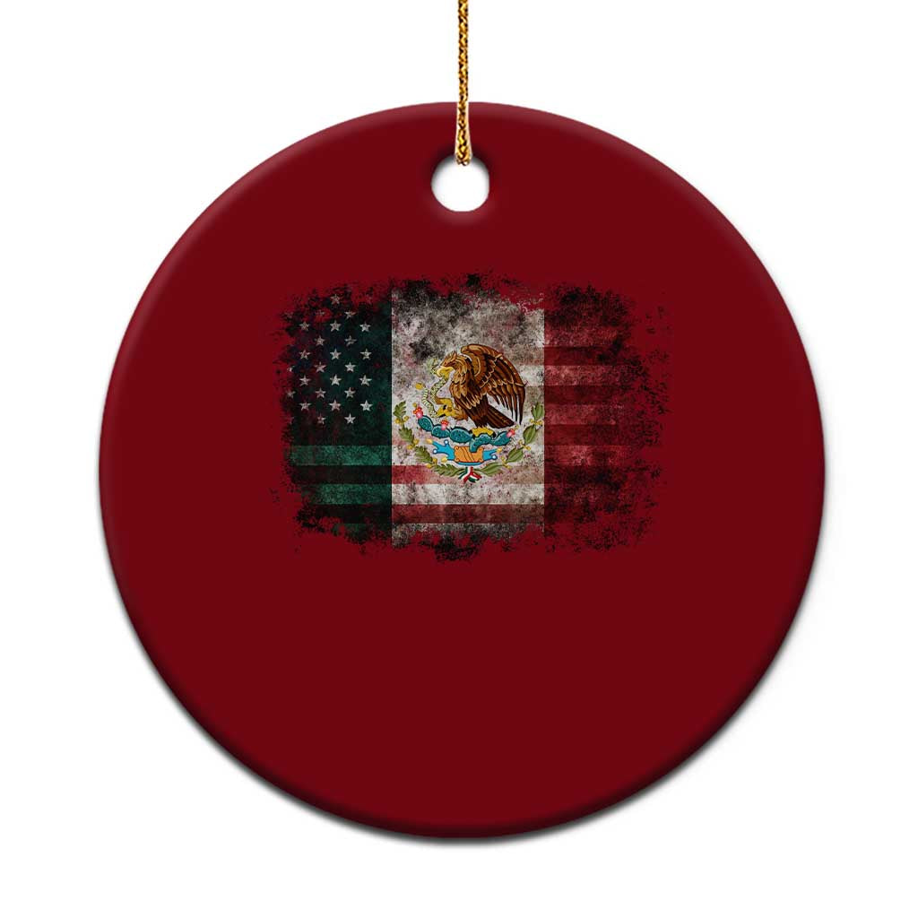 Vintage Mexican Flag Ceramic Ornament Eagle Mexico Heritage Mexican Roots - Wonder Print Shop