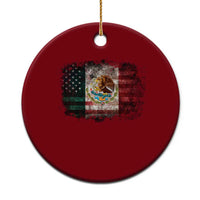 Vintage Mexican Flag Ceramic Ornament Eagle Mexico Heritage Mexican Roots - Wonder Print Shop