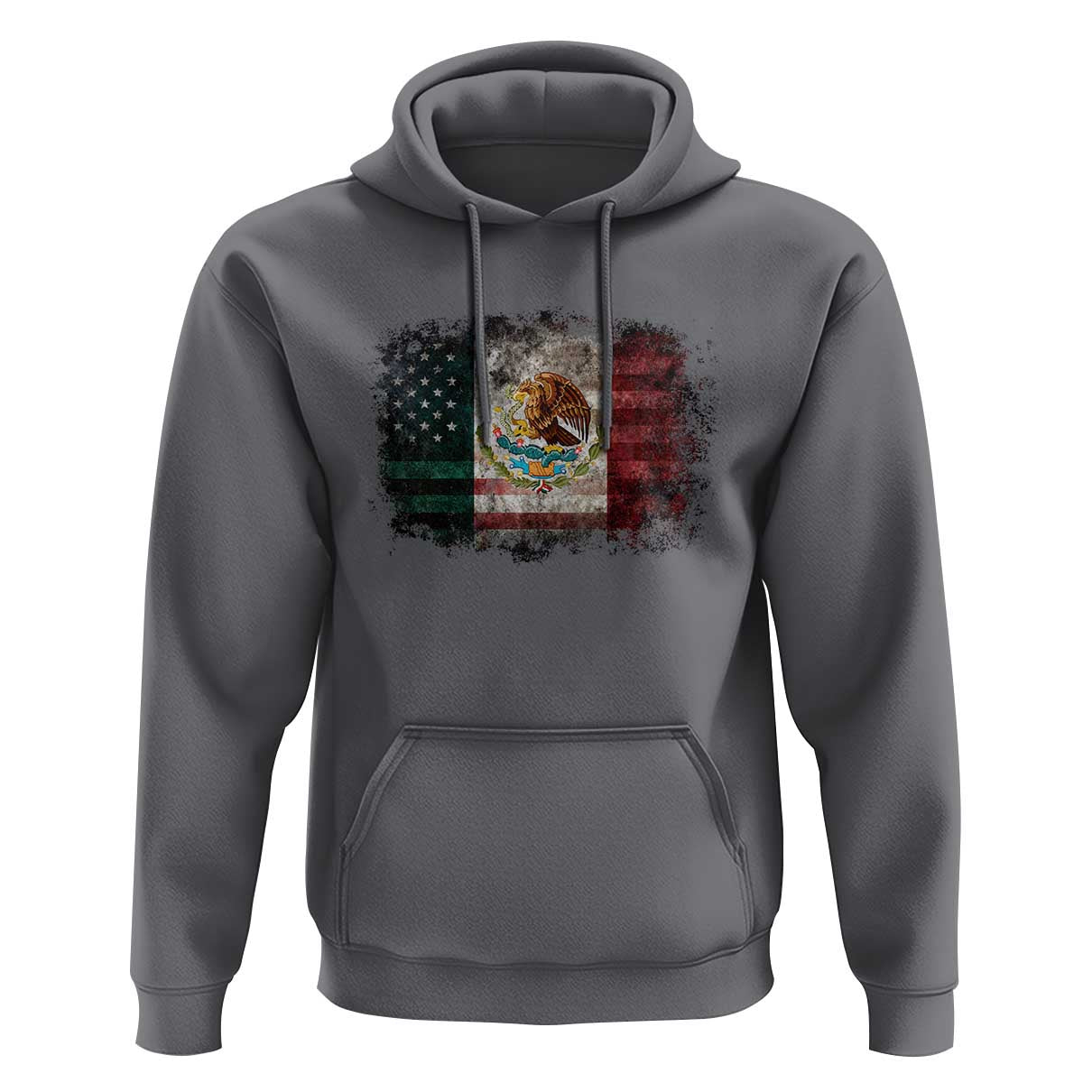 Vintage Mexican Flag Hoodie Eagle Mexico Heritage Mexican Roots - Wonder Print Shop