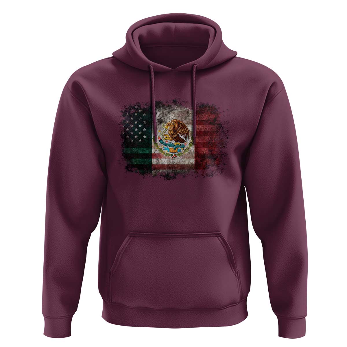 Vintage Mexican Flag Hoodie Eagle Mexico Heritage Mexican Roots - Wonder Print Shop