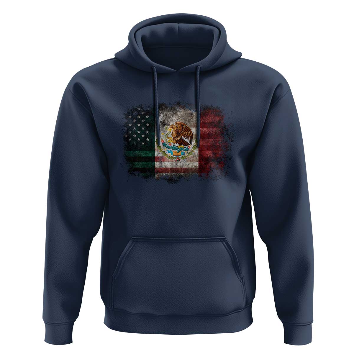 Vintage Mexican Flag Hoodie Eagle Mexico Heritage Mexican Roots - Wonder Print Shop