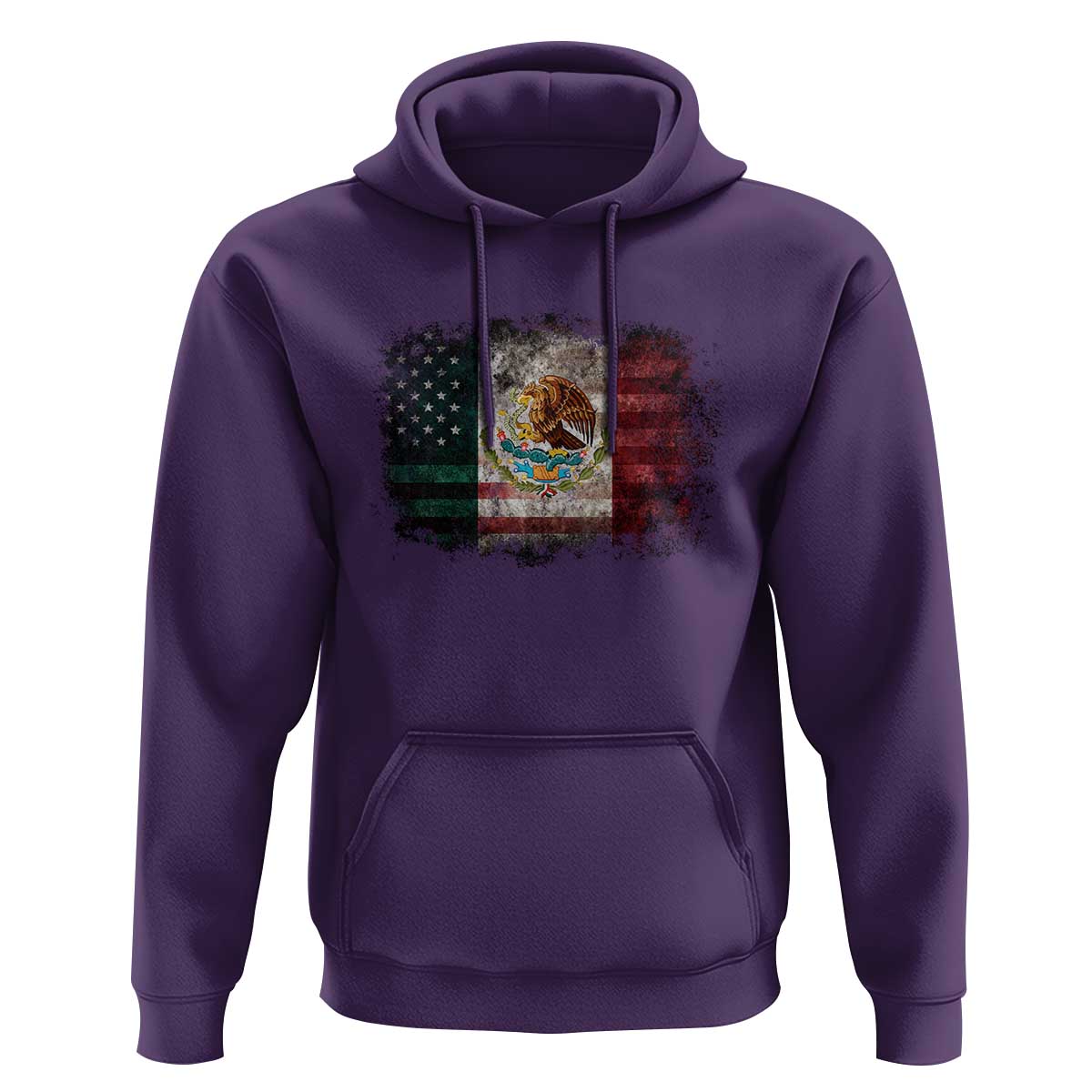 Vintage Mexican Flag Hoodie Eagle Mexico Heritage Mexican Roots - Wonder Print Shop