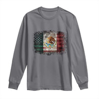 Vintage Mexican Flag Long Sleeve Shirt Eagle Mexico Heritage Mexican Roots - Wonder Print Shop