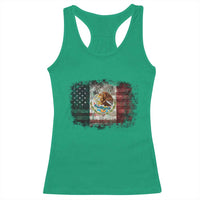Vintage Mexican Flag Racerback Tank Top Eagle Mexico Heritage Mexican Roots - Wonder Print Shop
