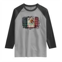 Vintage Mexican Flag Raglan Shirt Eagle Mexico Heritage Mexican Roots - Wonder Print Shop