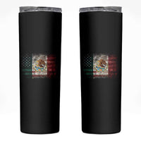 Vintage Mexican Flag Skinny Tumbler Eagle Mexico Heritage Mexican Roots - Wonder Print Shop