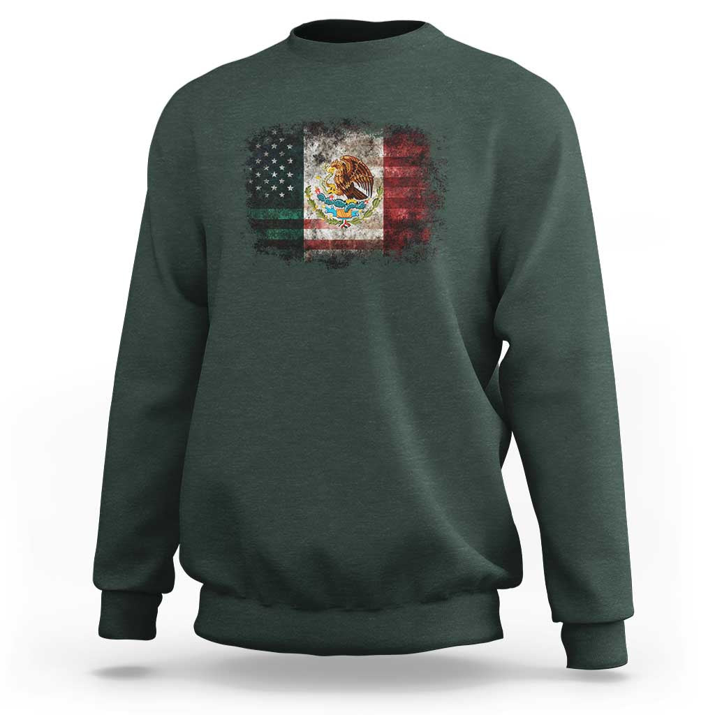 Vintage Mexican Flag Sweatshirt Eagle Mexico Heritage Mexican Roots - Wonder Print Shop