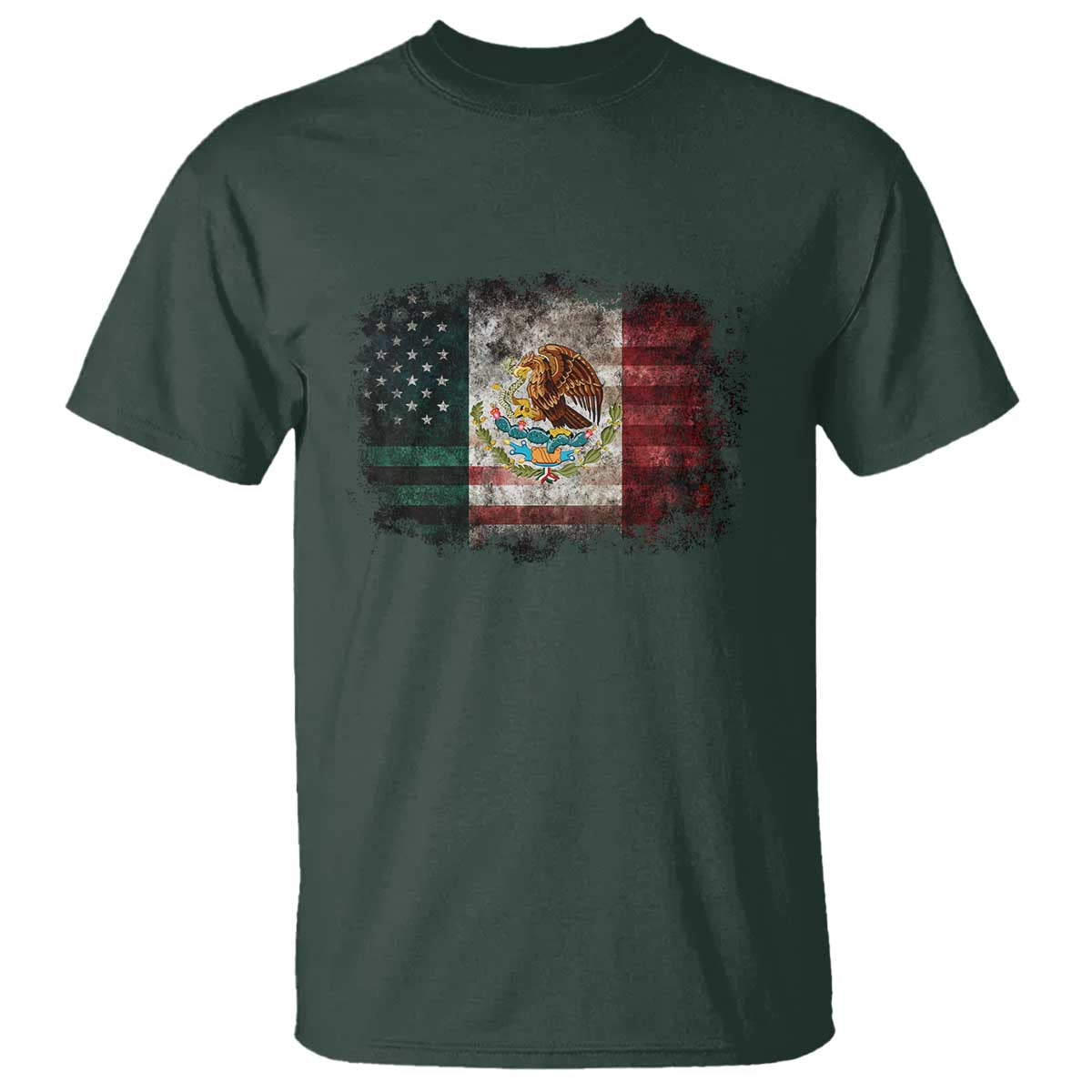 Vintage Mexican Flag T Shirt Eagle Mexico Heritage Mexican Roots - Wonder Print Shop