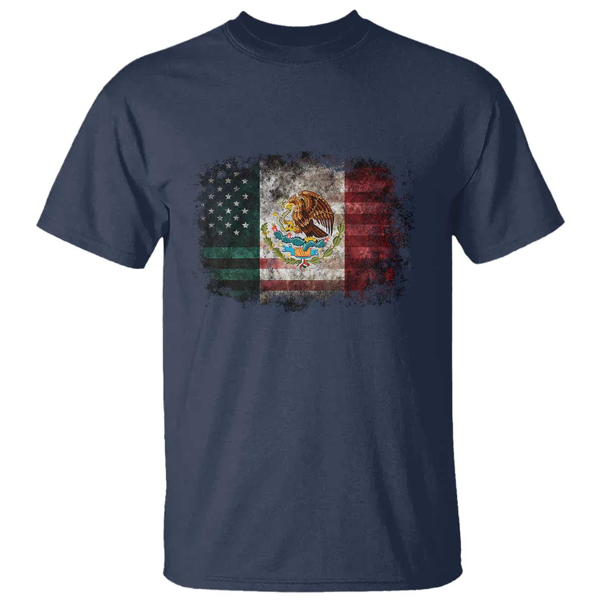 Vintage Mexican Flag T Shirt Eagle Mexico Heritage Mexican Roots - Wonder Print Shop