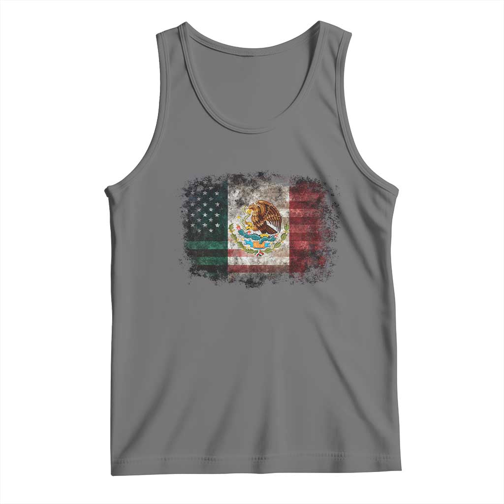 Vintage Mexican Flag Tank Top Eagle Mexico Heritage Mexican Roots - Wonder Print Shop