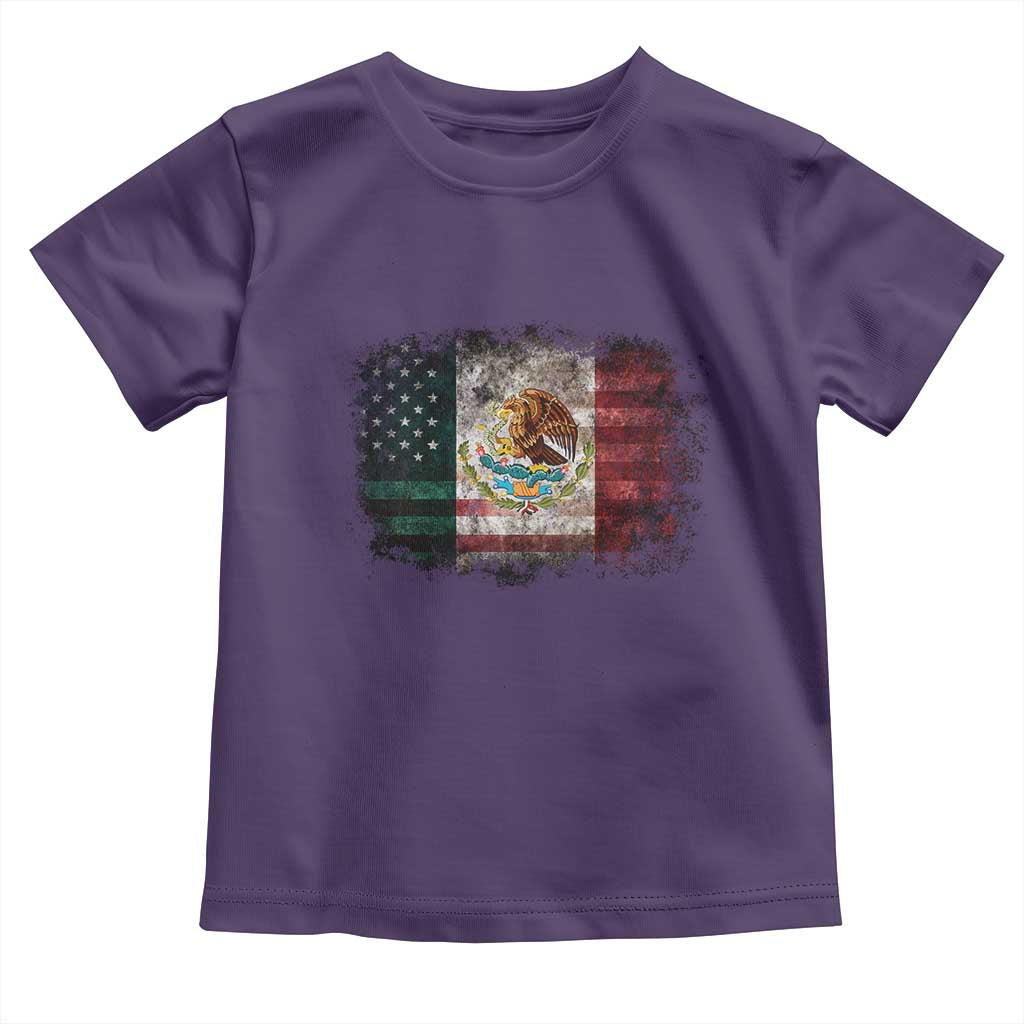 Vintage Mexican Flag Toddler T Shirt Eagle Mexico Heritage Mexican Roots - Wonder Print Shop